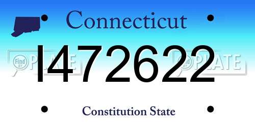 I472622 Connecticut License Plate