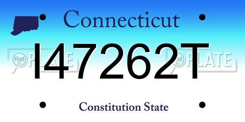 I47262T Connecticut License Plate