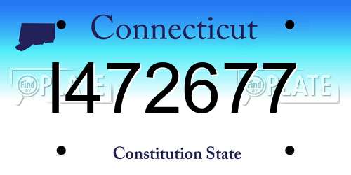I472677 Connecticut License Plate