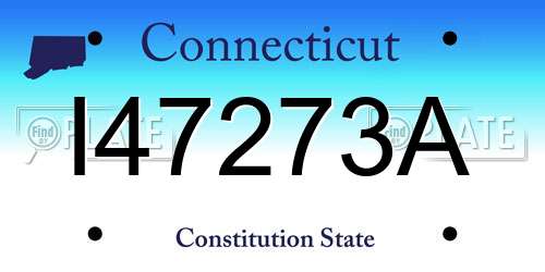 I47273A Connecticut License Plate