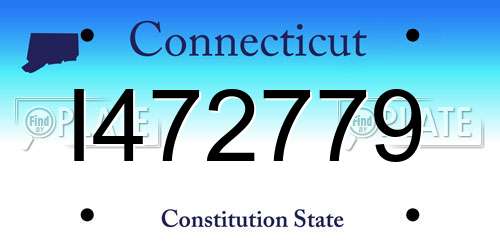 I472779 Connecticut License Plate