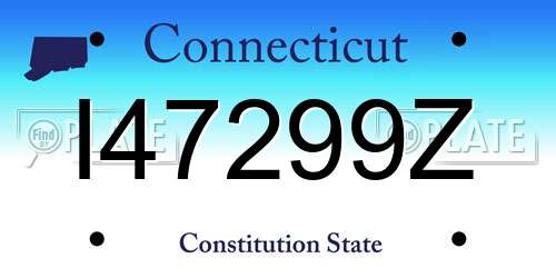 I47299Z Connecticut License Plate