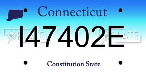 I47402E Connecticut License Plate