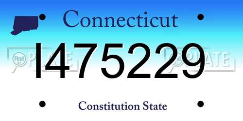 I475229 Connecticut License Plate