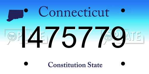 I475779 Connecticut License Plate