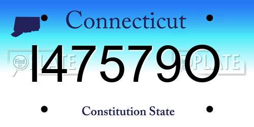 I47579O Connecticut License Plate