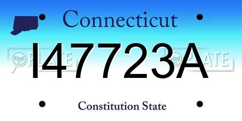 I47723A Connecticut License Plate