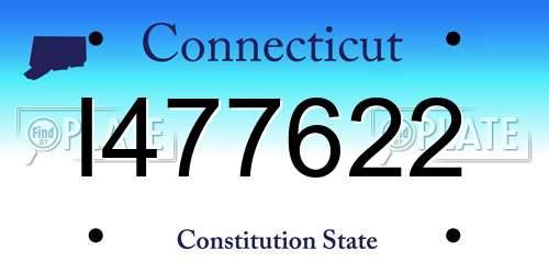 I477622 Connecticut License Plate
