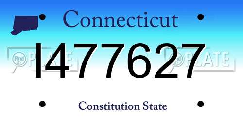 I477627 Connecticut License Plate