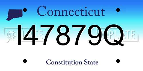 I47879Q Connecticut License Plate