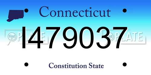 I479037 Connecticut License Plate