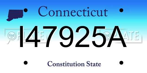 I47925A Connecticut License Plate