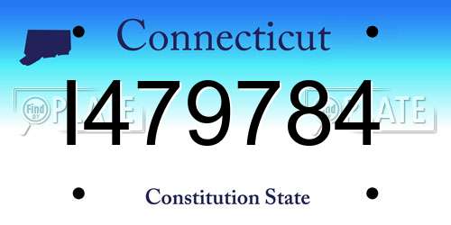 I479784 Connecticut License Plate