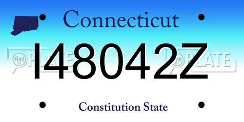 I48042Z Connecticut License Plate