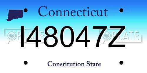 I48047Z Connecticut License Plate
