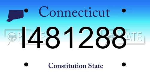 I481288 Connecticut License Plate