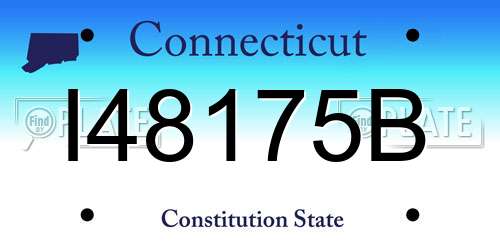 I48175B Connecticut License Plate