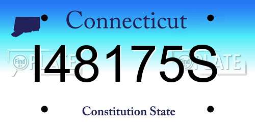 I48175S Connecticut License Plate