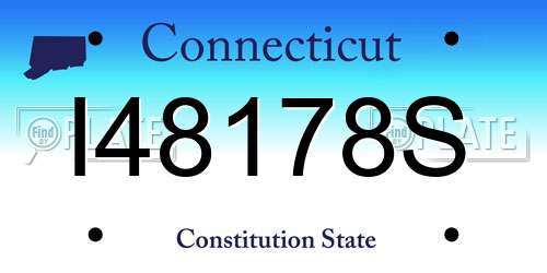 I48178S Connecticut License Plate