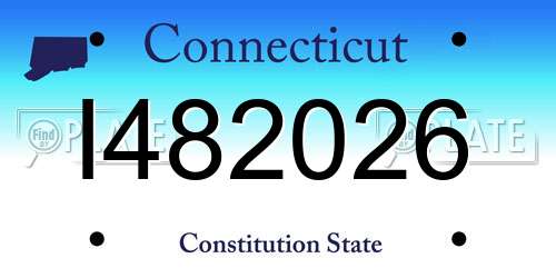 I482026 Connecticut License Plate