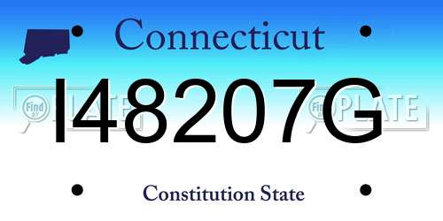 I48207G Connecticut License Plate