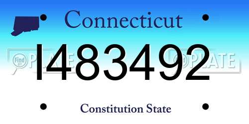 I483492 Connecticut License Plate