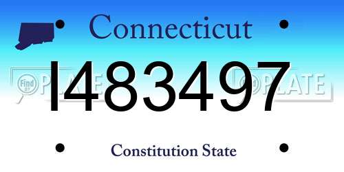 I483497 Connecticut License Plate
