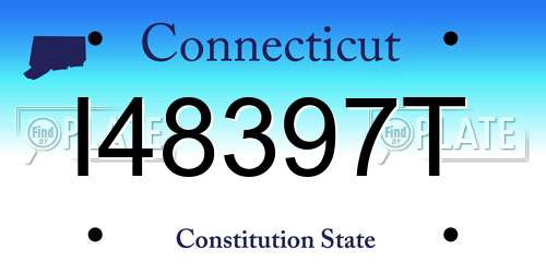I48397T Connecticut License Plate