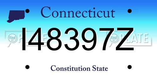 I48397Z Connecticut License Plate