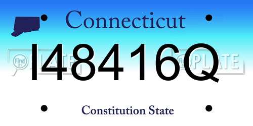 I48416Q Connecticut License Plate