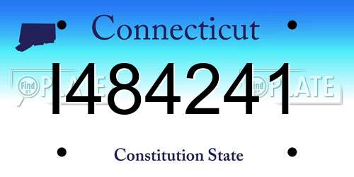 I484241 Connecticut License Plate