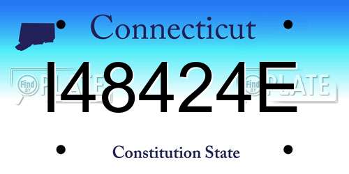 I48424E Connecticut License Plate