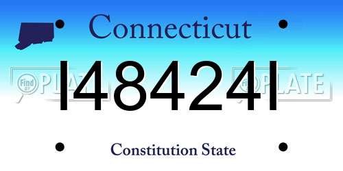 I48424I Connecticut License Plate