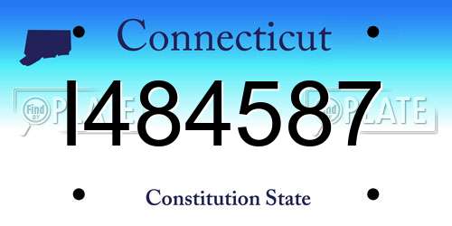 I484587 Connecticut License Plate