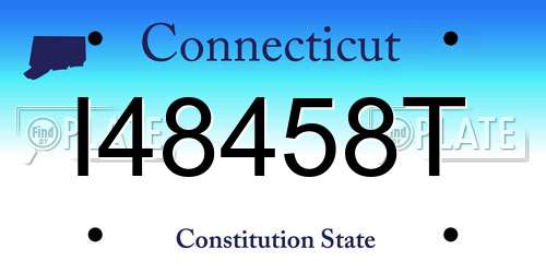 I48458T Connecticut License Plate