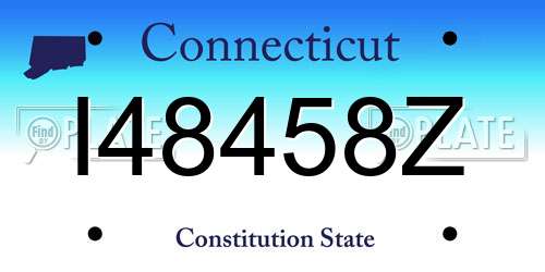 I48458Z Connecticut License Plate