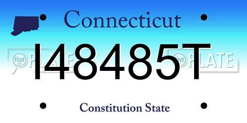 I48485T Connecticut License Plate