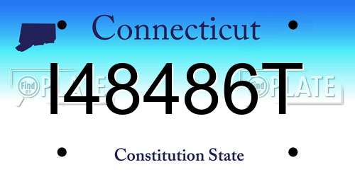 I48486T Connecticut License Plate