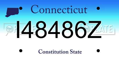 I48486Z Connecticut License Plate