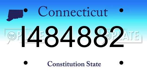 I484882 Connecticut License Plate