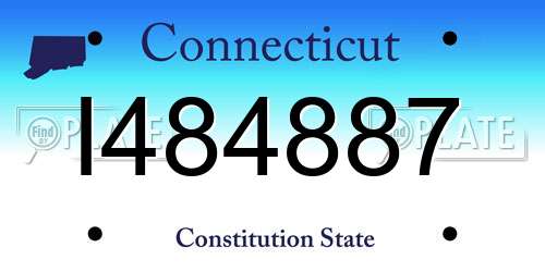 I484887 Connecticut License Plate