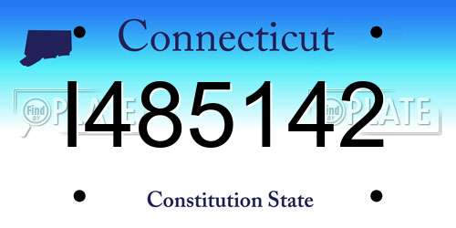 I485142 Connecticut License Plate