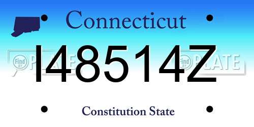 I48514Z Connecticut License Plate