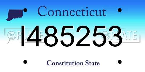 I485253 Connecticut License Plate