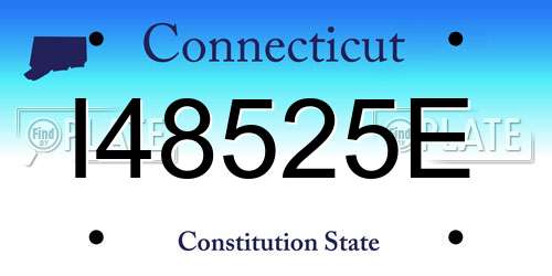 I48525E Connecticut License Plate