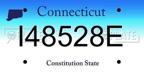 I48528E Connecticut License Plate