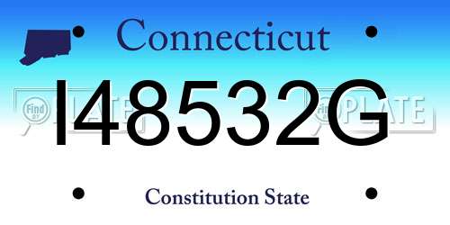 I48532G Connecticut License Plate