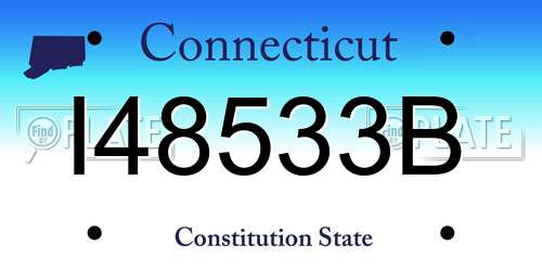 I48533B Connecticut License Plate