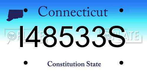 I48533S Connecticut License Plate