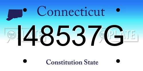 I48537G Connecticut License Plate